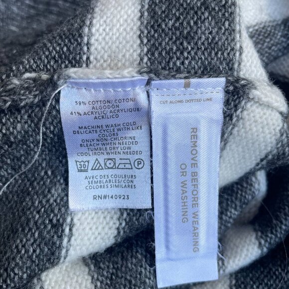 Loft Turtleneck Sweater Soft Long Sleeve Stripe women’s Size Large - Picture 5 of 7